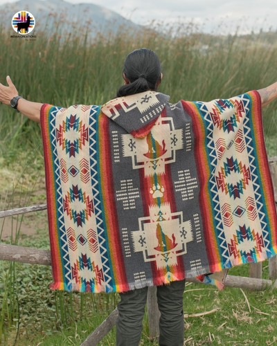 Alpaca poncho grey wolf - poncho, (grey
