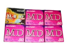 6 Brand New MiniDiscs SHARP &