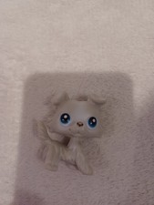 Littlest Pet Shop LPS Collie Dog #363 Gray Blue Eyes Hasbro 2007 Rare