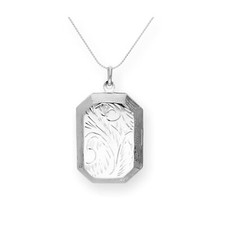 Large Sterling Silver Engraved