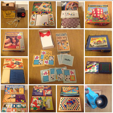 Flashy Flickers Vintage 70s games bundle Bayko building set Compendium sketch