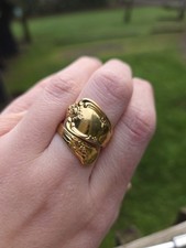 Vintage Gold Plated Spoon Ring