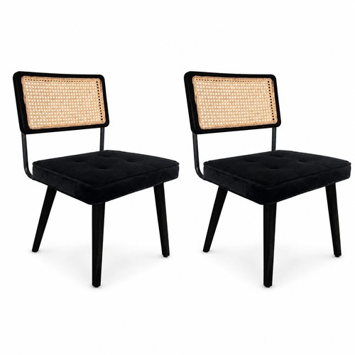 Set rattan dining chairs - 2,