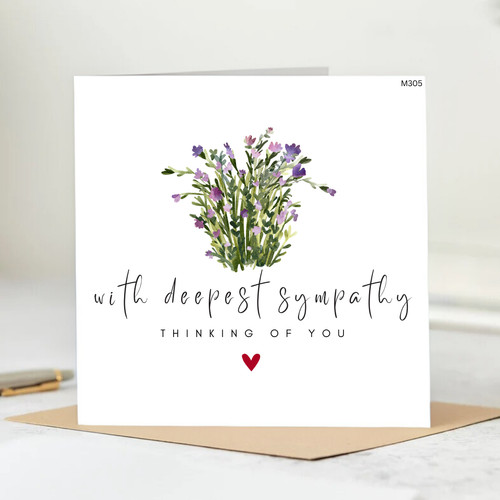Sympathy card thinking - card, of