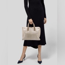 CHANEL Beige Logo Tote Zip