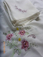 Unused Chinese Banquet Tablecloth  105"x 69" + 12 Napkins 15 3/4" x 15 3/4"  