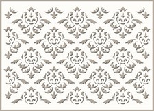 Border Stencil Damask Floral