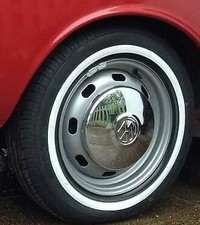 16 " Universal Classic Car Thin Band White Wall Tyre Trim Flaps 