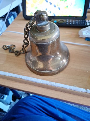 Vintage brass big bell - vintage,