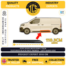 PEUGEOT EXPERT 2016> SIDE DOOR MOULDING/TRIM TEXTURED BLACK MWB & LWB LEFT SIDE