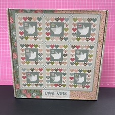Moda Lella Boutique Love Note Hearts Quilt Patchwork Fabric Pattern Kit 5150
