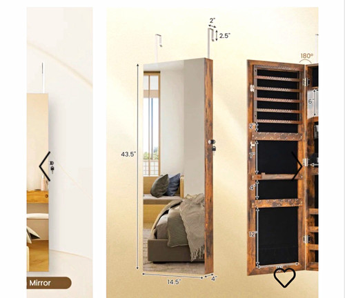 Wall mounted full length - wall, full-length