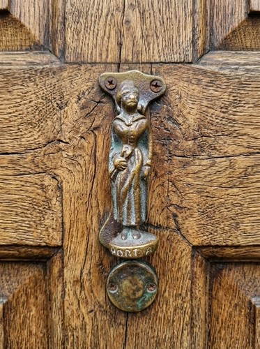 Vintage sanctuary door knocker - door,