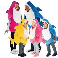 Kids Baby Shark Boys Girls Toddler Halloween Family Fancy Dress Costume Jumpsuit