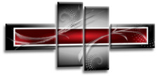 Abstract Wall Art Red Black