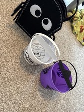 Kids Halloween Buckets Lot Of
