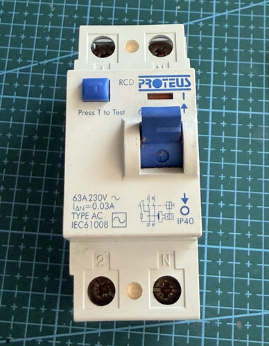 Proteus rcd 63a - 63a, ac