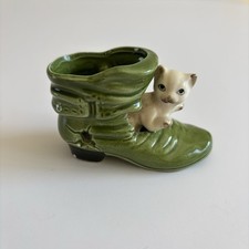 Vintage Japanese White Cat In