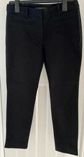 Zara Basic Black Cotton Capri Trousers Size EUR 38