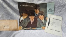 Vintage 1964 Reveille Program   + BEATLES Poster, Mary Wells, Brian Epstein Tour