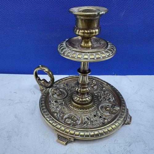 Candlestick brass gothic - gothic, 6"