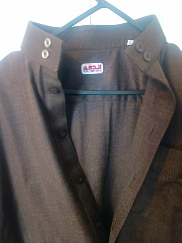 Men long sleeve thobe robe - long,