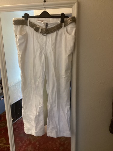 Ladies white jeans - jeans, size