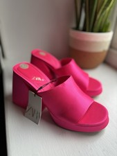 Hot Pink Zara Block Open Toe