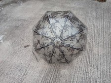 La Perla Parfum Lace Effect Automatic Umbrella Black