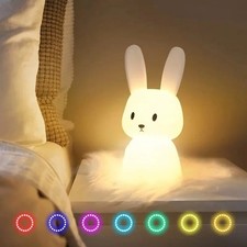28cm 16 Colors Miffy Rabbit Night Light Rechargeable USB Night Light lamp Gift