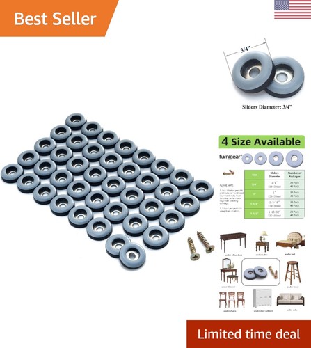 Round furniture glides - 3/4'',