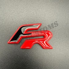 Gloss Black & Red FR Badge