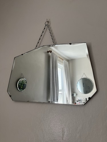 Frameless 1960s vintage mirror - frameless,