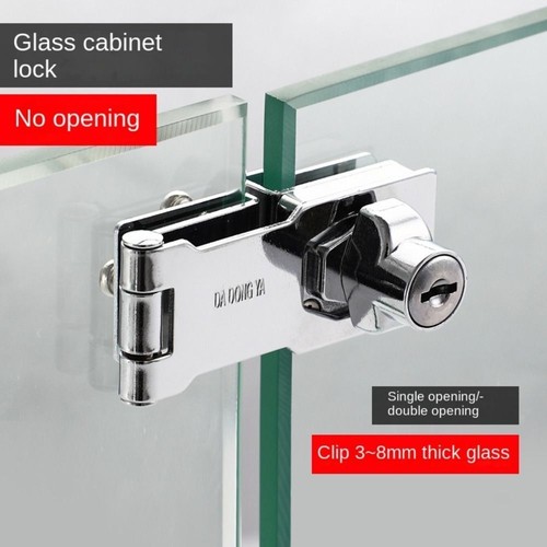 Security glass door lock zinc - glass,