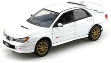 Motor Max 1:24 Subaru Impreza WRX STi White - Diecast Model Car - New In Stock