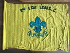 Vintage 2nd East Leake Nottinghamshire Cub Boy Scouts Ceremonial Flag .