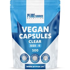 HPMC Vegan Empty Capsules Clear/White Pharmaceutical Size 000 00 0 1 2 3 4 Caps