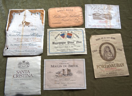 Paper wine bottle labels - paper,