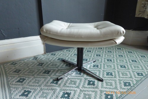 Vintage swivel footstool - swivel,