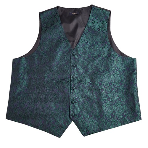 Hisdern green blue waistcoat - hisdern,
