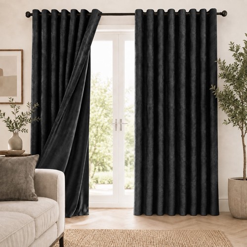 Plush velvet curtains - velvet, pair