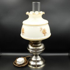 Vintage Oil Lamp, Milk Glass