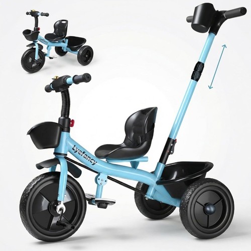 Kids trike with push handle - with,