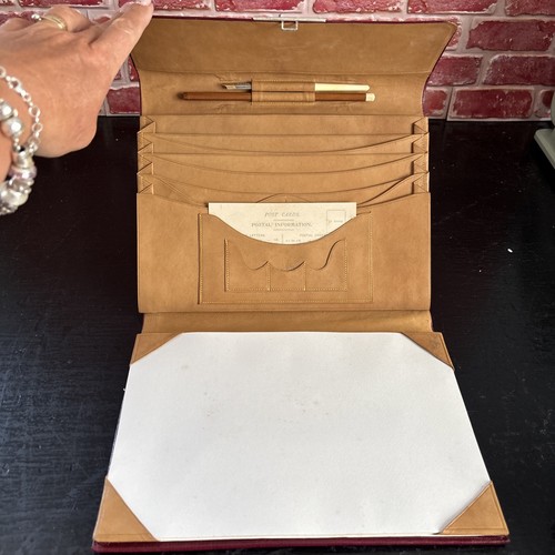 Vintage red leather bound - vintage,