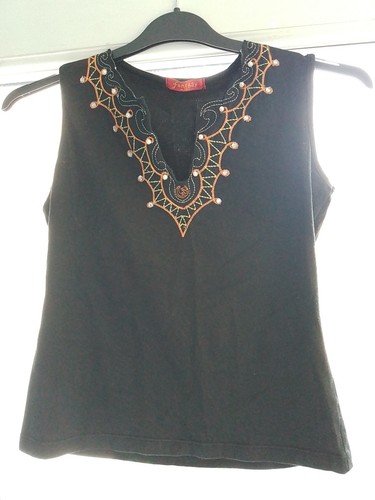 Fantasy ladies black top with - top,