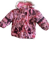 Gagou Tagou Girl’s Whimsical Hooded Toddler Winter Coat  2T Pink Purple Nature