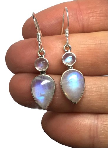 Rainbow moonstone drop