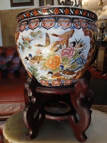 Antique large satsuma ceramic - antique,