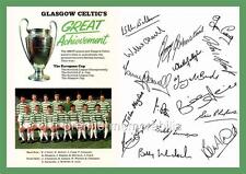 CELTIC FC 1967 EUROPEAN CUP FINAL SIGNED RE-PRINT x16 JOCK STEIN JIMMY JOHNSTONE