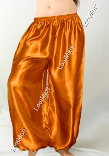 Belly dance golden satin harem - golden,